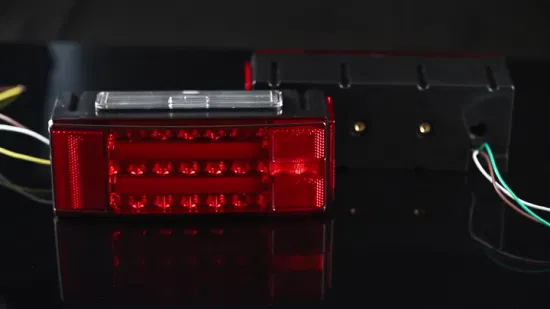 Kit luci sommergibili per rimorchio a LED Super luminoso Coda di arresto Freno di svolta Targa posteriore per camper camion RV Van Marine Kit luci per rimorchio a LED rettangolari